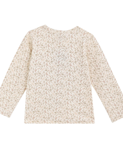 kids atelier banbu Cream Pattern Sleepwear Set
