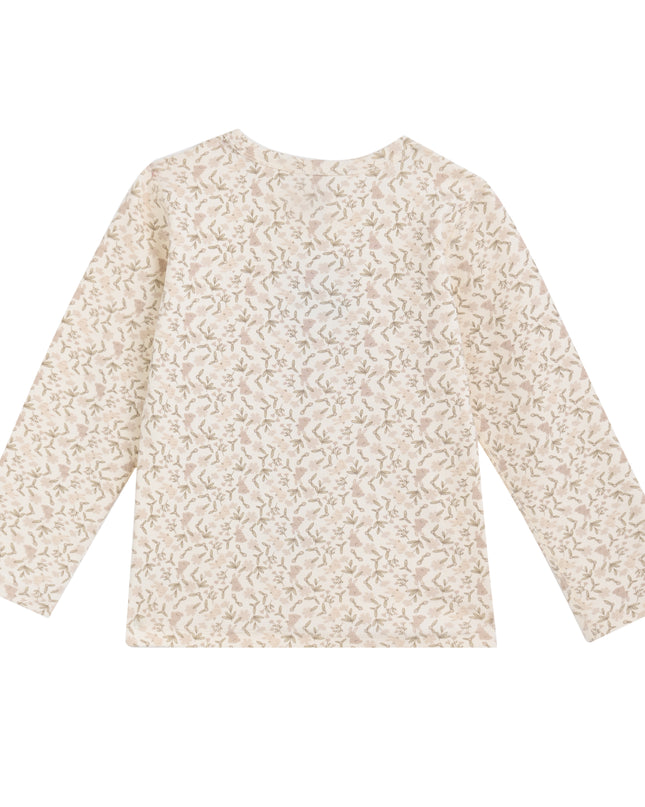 kids atelier banbu Cream Pattern Cotton Pajama Set