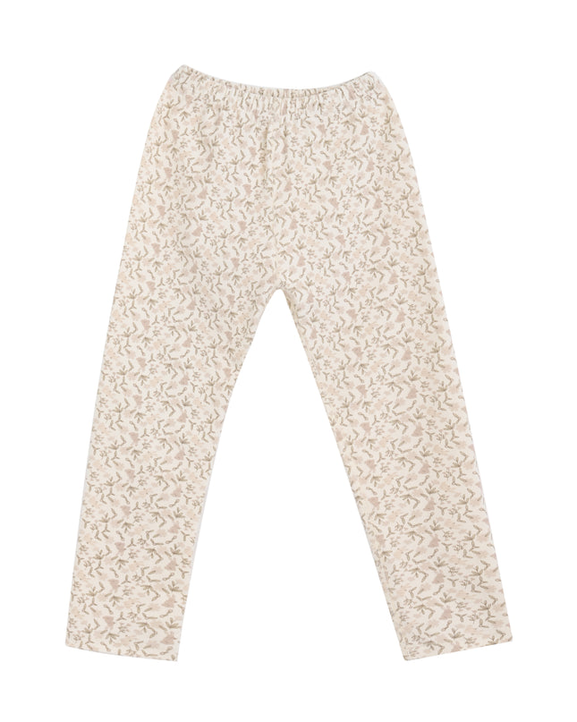 kids atelier banbu Cream Pattern Cotton Pajama Set