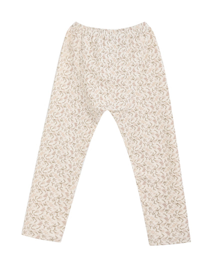 kids atelier banbu Cream Pattern Sleepwear Set