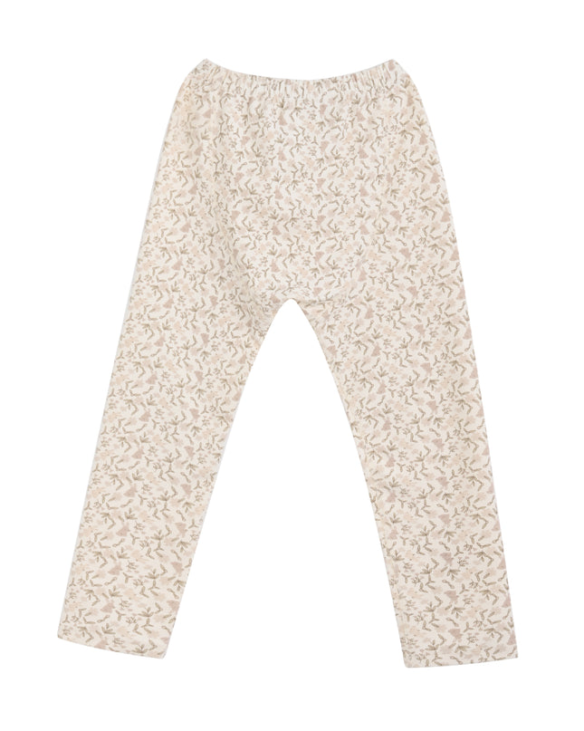 kids atelier banbu Cream Pattern Cotton Pajama Set