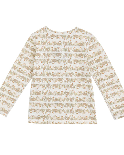 kids atelier banbu Cream Safari Sleepwear Set