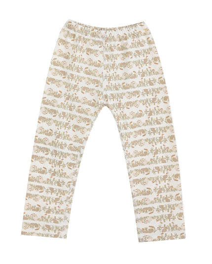 kids atelier banbu Cream Safari Sleepwear Set