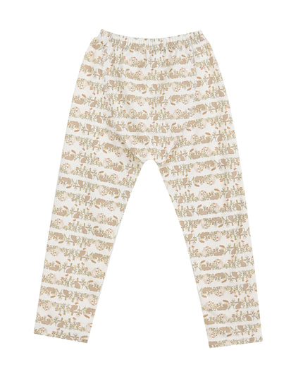 kids atelier banbu Cream Safari Sleepwear Set