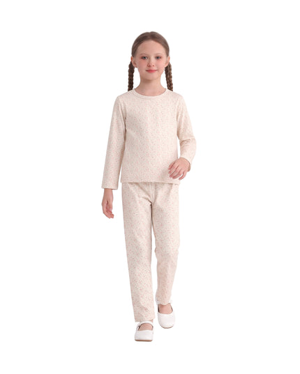 kids atelier banblu Cream Floral Sleepwear Set