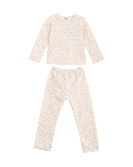 kids atelier banblu Cream Floral Sleepwear Set