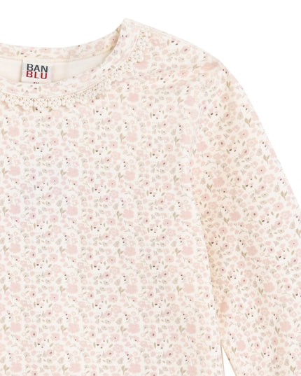 kids atelier banblu Cream Floral Sleepwear Set