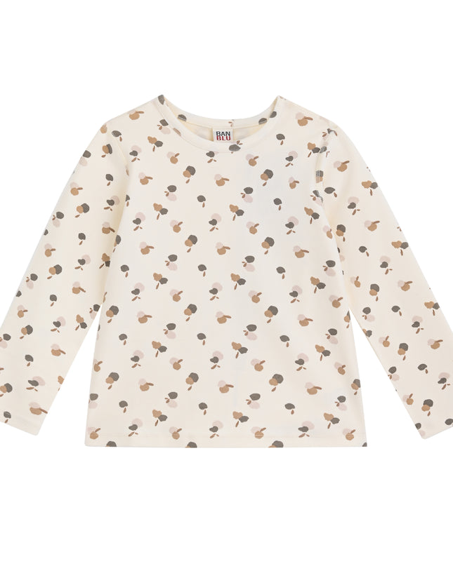kids atelier banblu Cream Acorn Cotton Pajama Set