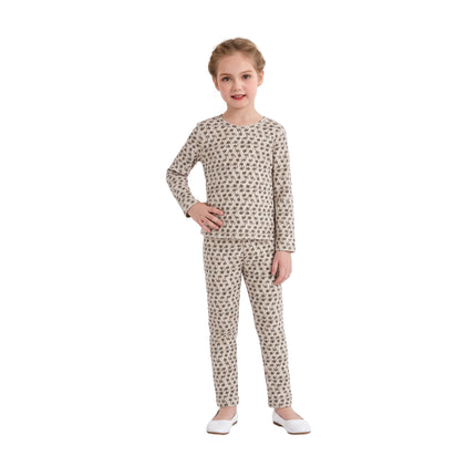 kids atelier banblu Light Gray Panda Sleepwear Set