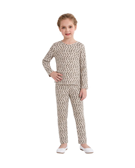kids atelier banblu Light Gray Panda Sleepwear Set