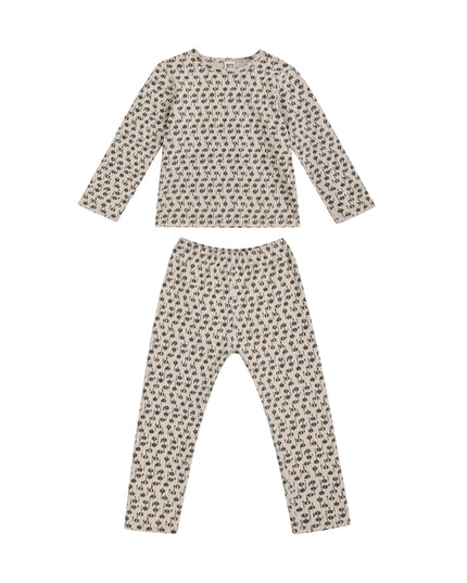 kids atelier banblu Light Gray Panda Sleepwear Set