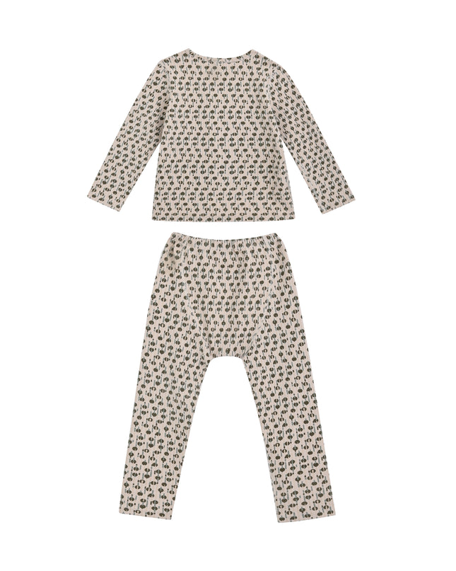 kids atelier banblu Light Gray Panda Cotton Pajama Set