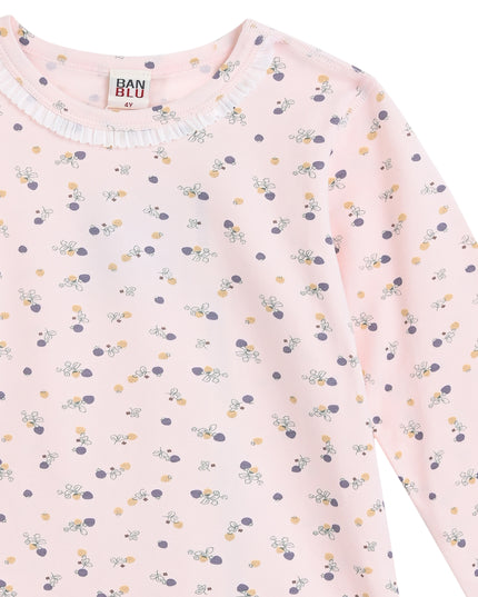 kids atelier banblu Pink Floral Sleepwear Set