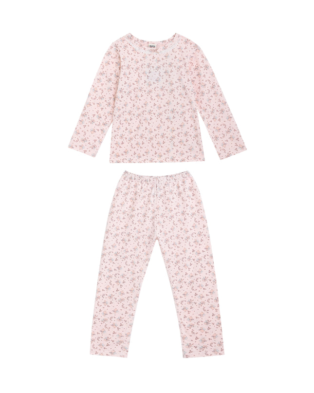 kids atelier banblu Pink Blossom Cotton Pajama Set