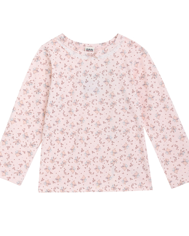 kids atelier banblu Pink Blossom Cotton Pajama Set