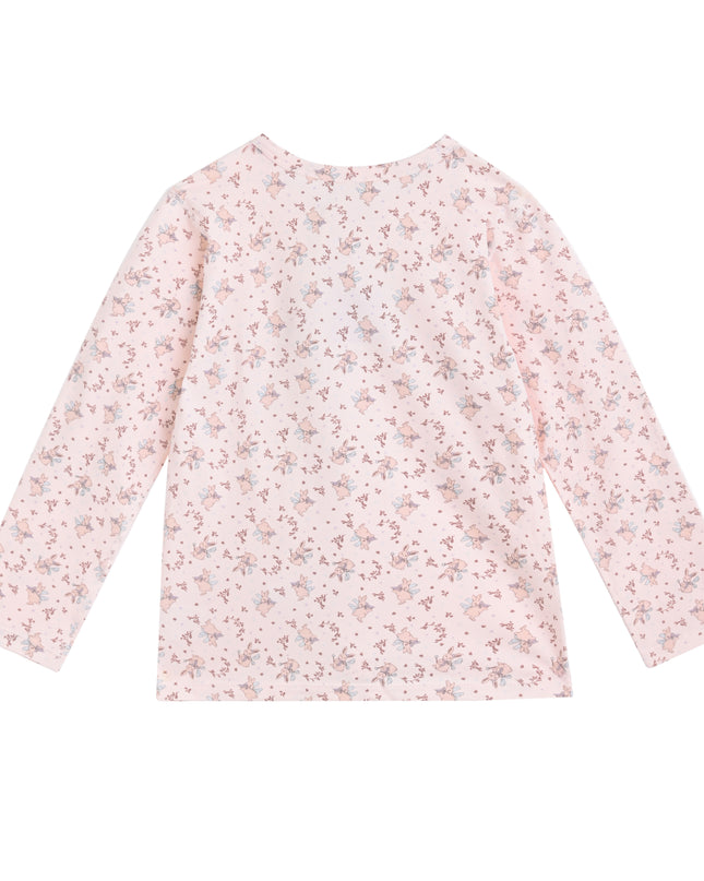 kids atelier banblu Pink Blossom Cotton Pajama Set