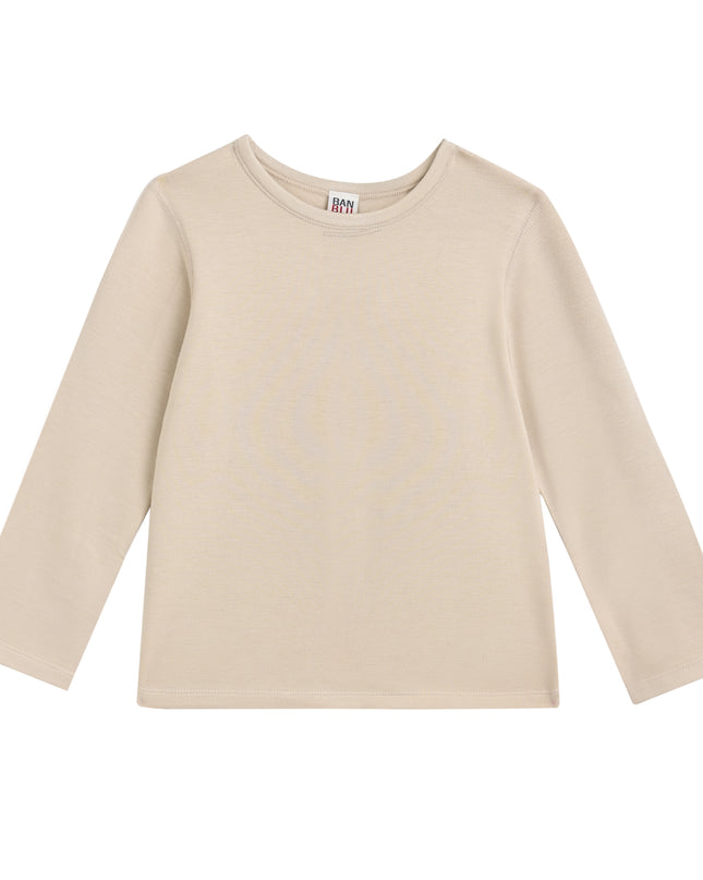 kids atelier banblu Beige Solid Wool-Blend Pajama Set