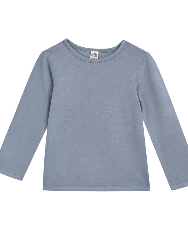 kids atelier banblu Blue Solid Wool-Blend Pajama Set