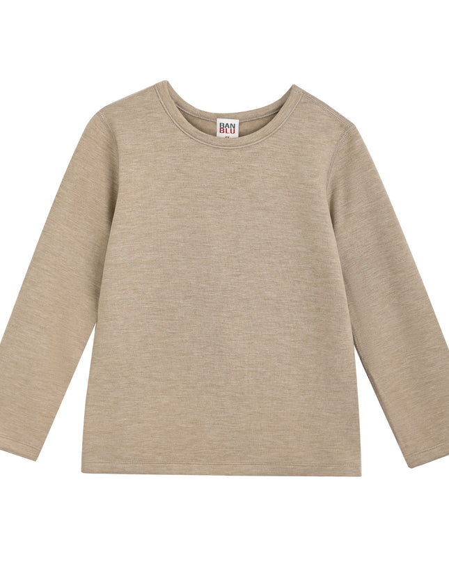 kids atelier banblu Gray Solid Wool-Blend Pajama Set
