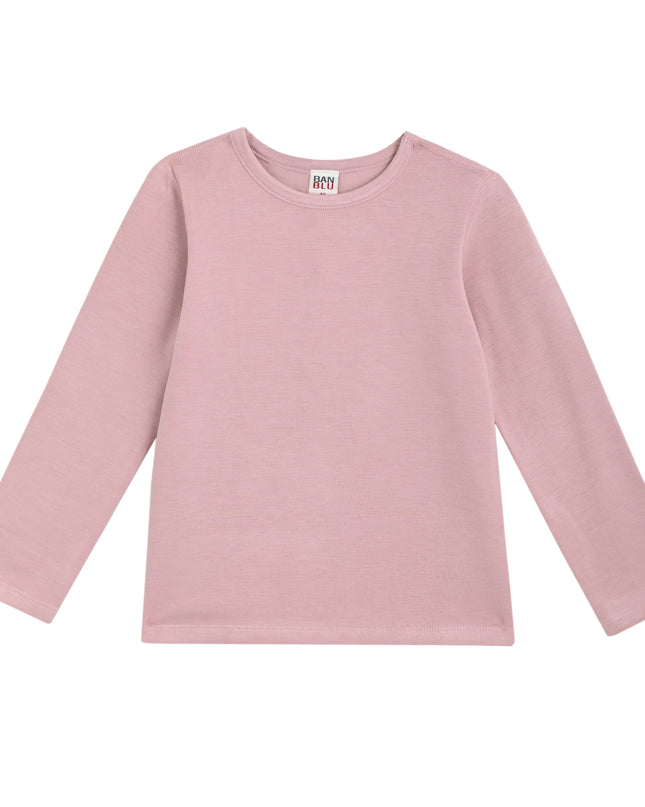 kids atelier banblu Pink Solid Wool-Blend Pajama Set