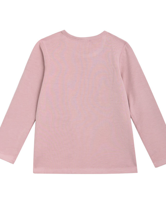 kids atelier banblu Pink Solid Wool-Blend Pajama Set