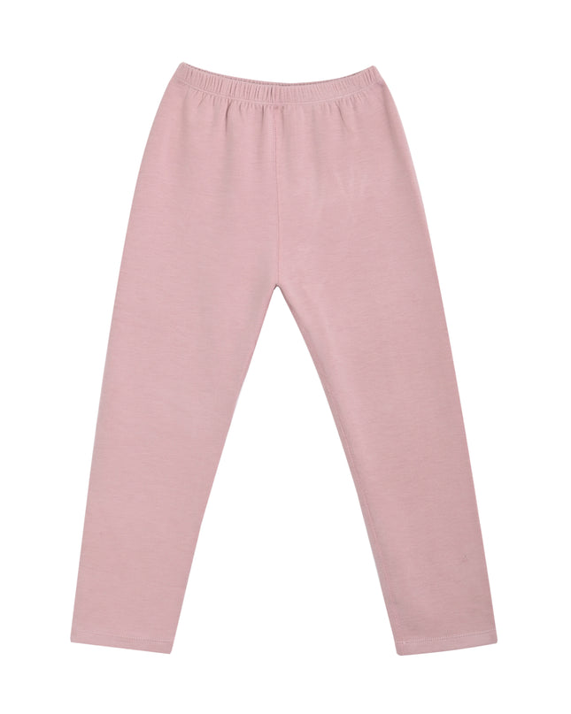 kids atelier banblu Pink Solid Wool-Blend Pajama Set
