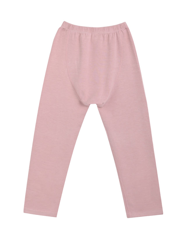 kids atelier banblu Pink Solid Wool-Blend Pajama Set