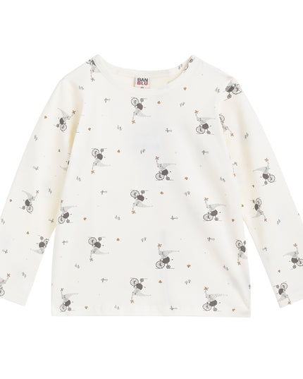 kids atelier banblu Cream Koala Cotton Pajama Set