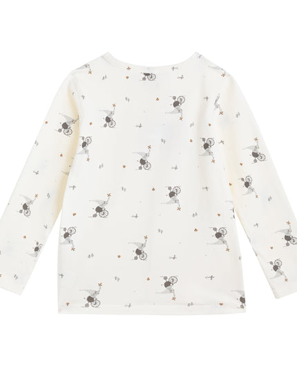kids atelier banblu Cream Koala Cotton Pajama Set