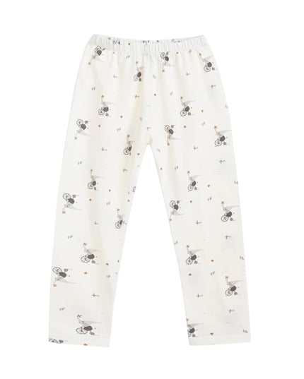 kids atelier banblu Cream Koala Cotton Pajama Set