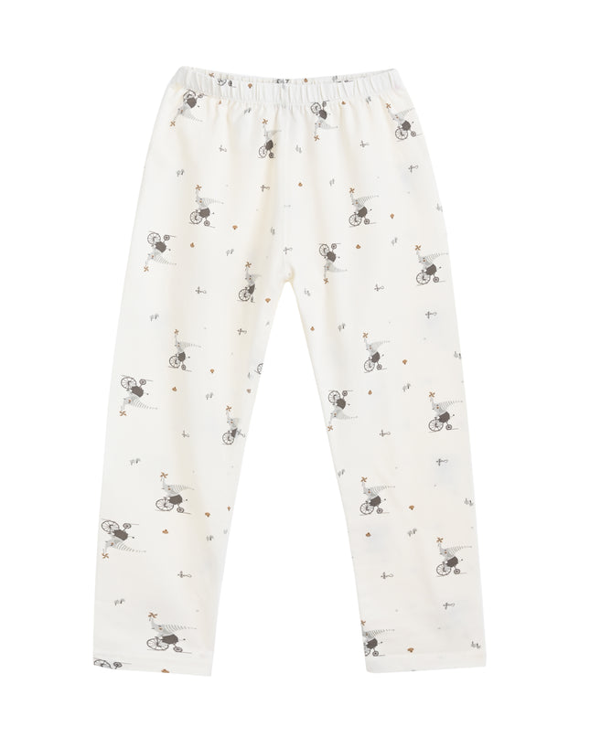 kids atelier banblu Cream Koala Cotton Pajama Set