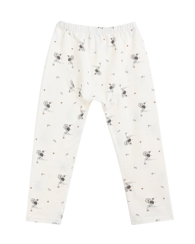 kids atelier banblu Cream Koala Cotton Pajama Set