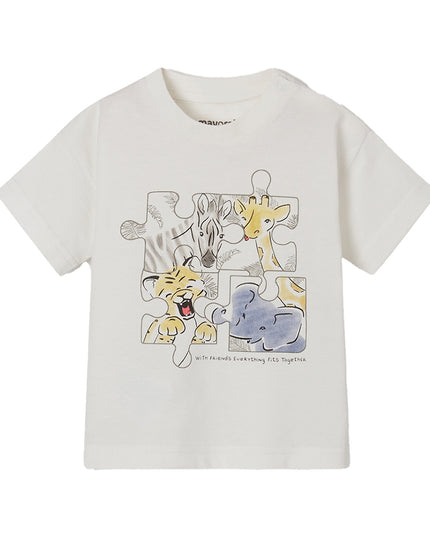 MAYORAL-S/S T-SHIRT-1013-59-OFF WHITE
