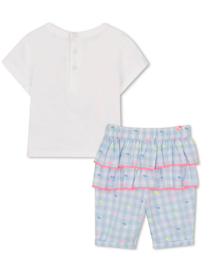 Kids Atelier Billieblush Light Blue Outfit with Strawberries