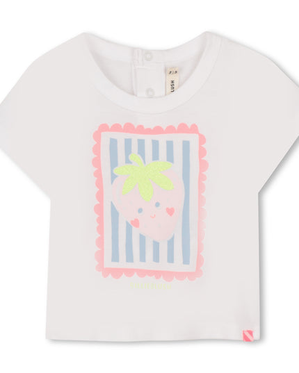 Kids Atelier Billieblush Light Blue Outfit with Strawberries