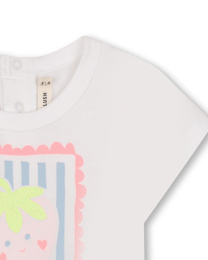 Kids Atelier Billieblush Light Blue Outfit with Strawberries