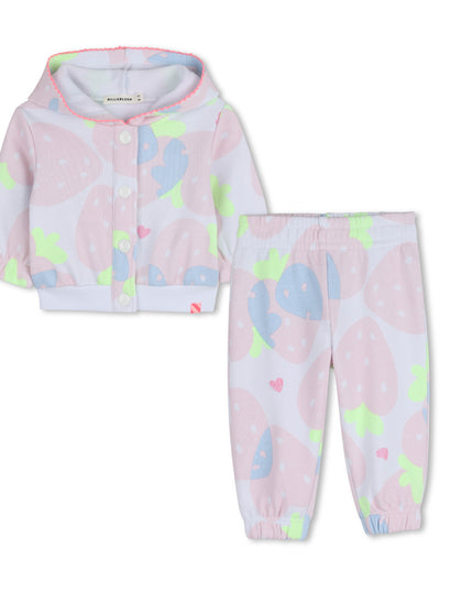 Kids Atelier Billieblush Fleece Jogging Set Strawberries Organic Cotton