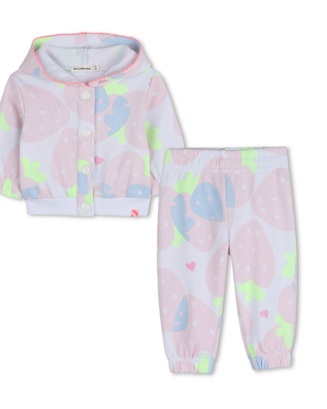 Kids Atelier Billieblush Fleece Jogging Set Strawberries Organic Cotton