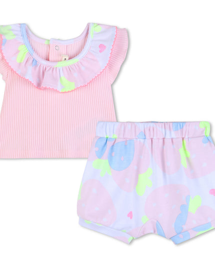 kids atelier Billieblush Light Pink Baby Top & Shorts Set