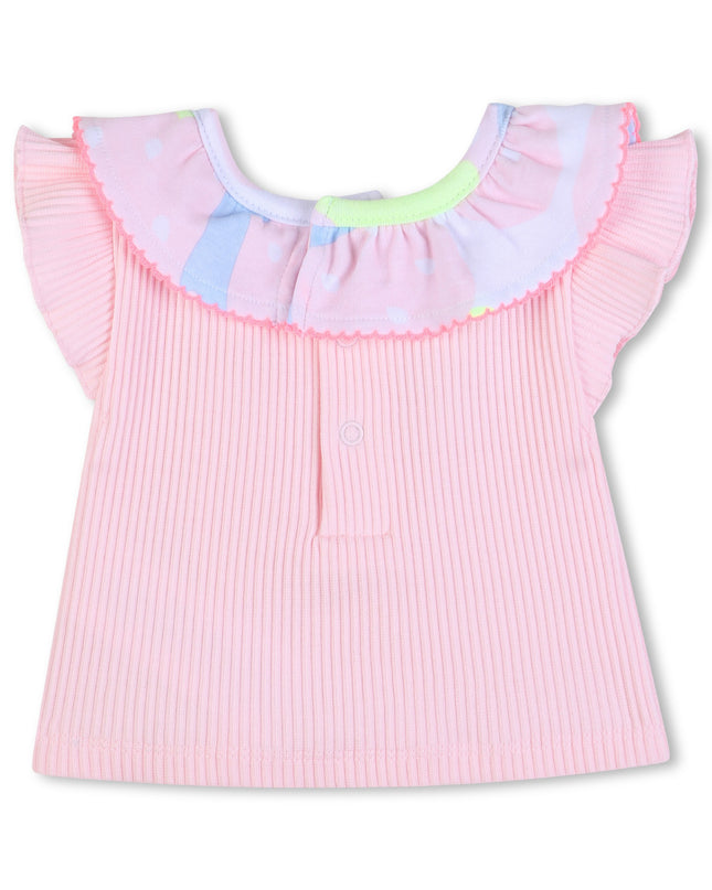 kids atelier Billieblush Light Pink Baby Top & Shorts Set