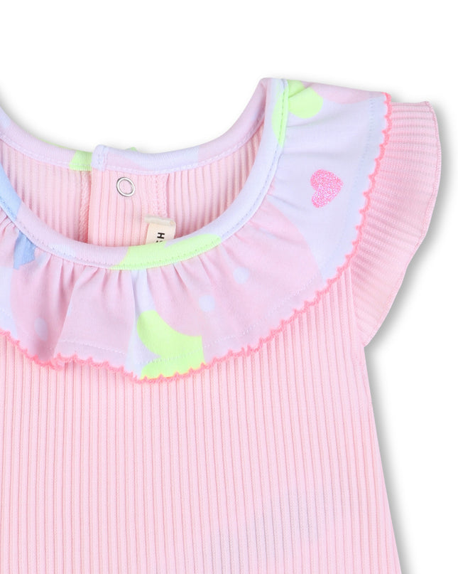 kids atelier Billieblush Light Pink Baby Top & Shorts Set