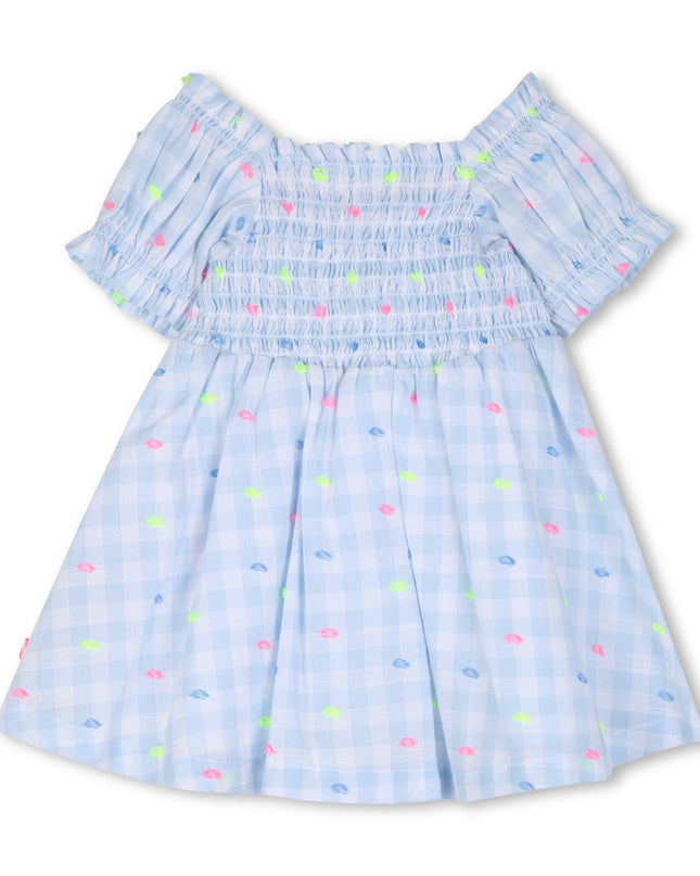 kids atelier billieblush Light Blue Checkered Kids’ Dress