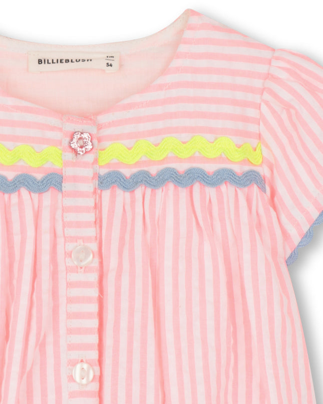 kids atelier billieblush Pink & White Striped Billieblush Dress