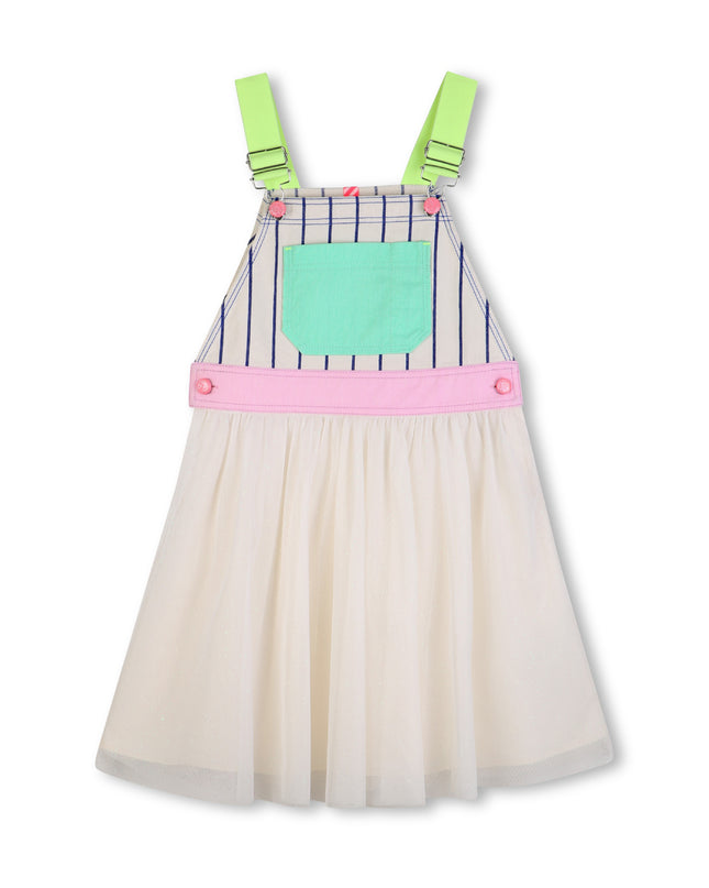 kids atelier billieblush Blue & Cream Pinafore Kids’ Dress