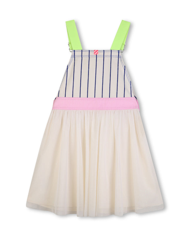 kids atelier billieblush Blue & Cream Pinafore Kids’ Dress