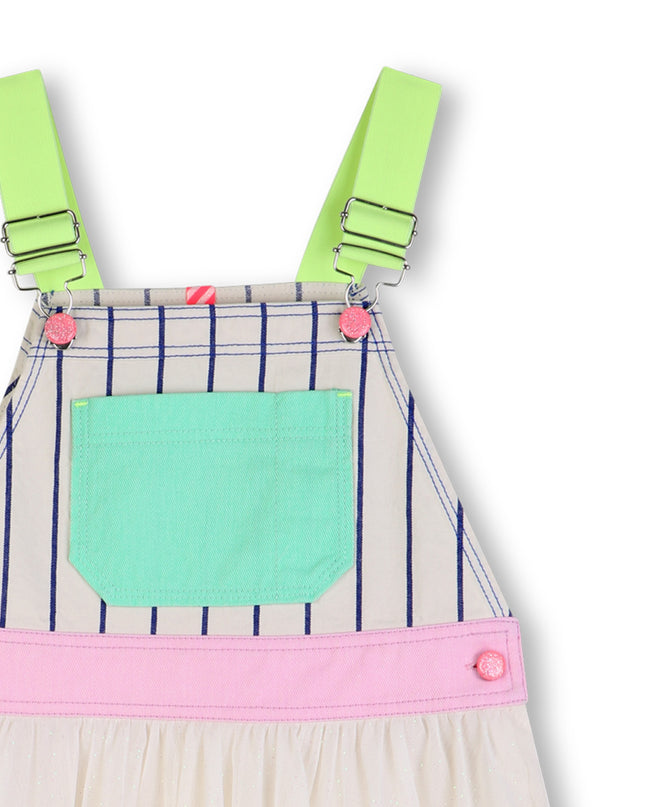 kids atelier billieblush Blue & Cream Pinafore Kids’ Dress