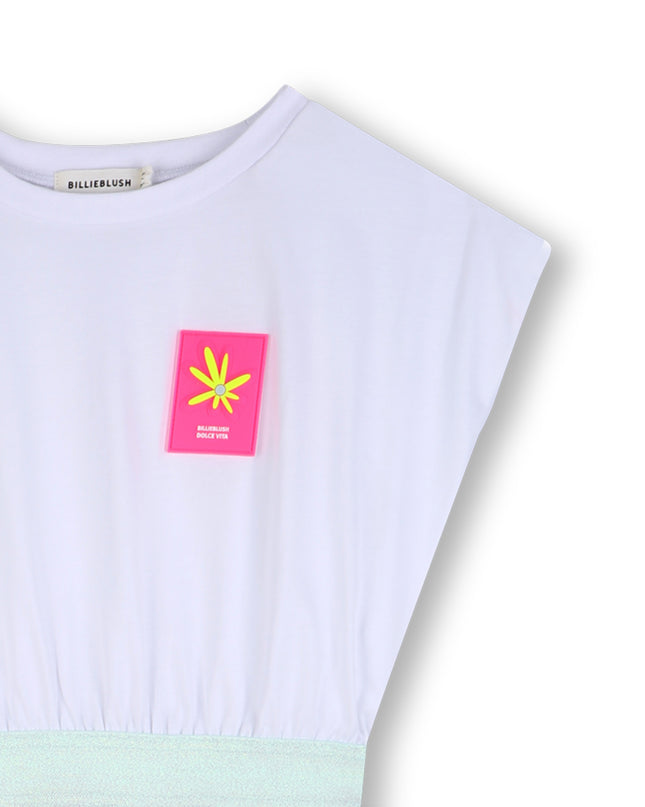 kids atelier billieblush White & Color-Block Kids’ Dress