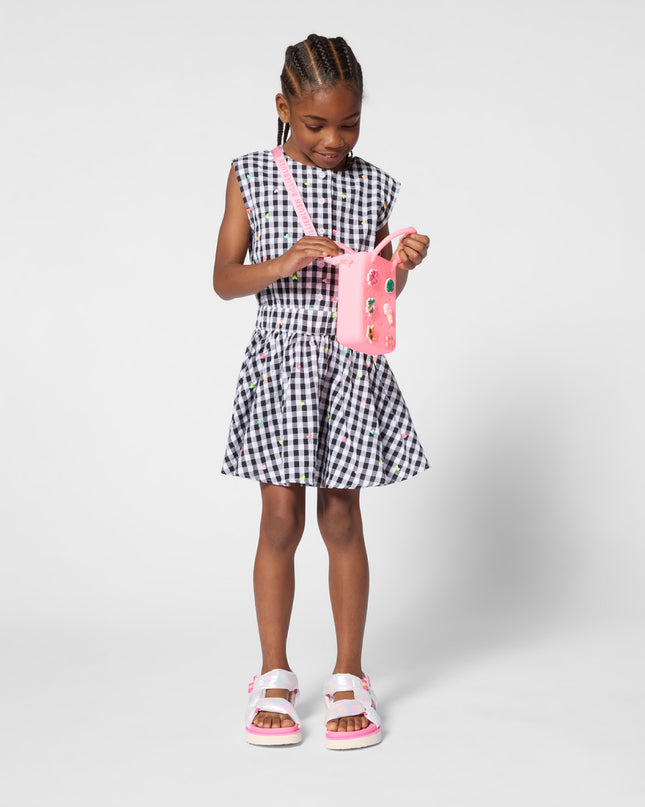 kids atelier billieblush Black & White Gingham Kids’ Dress