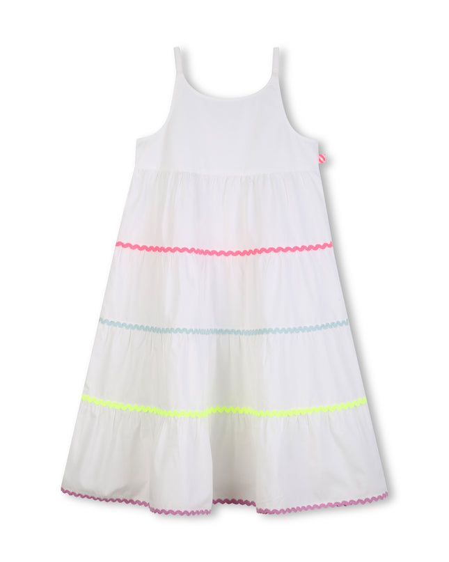 kids atelier billieblush White & Multicolor Trim Kids’ Dress