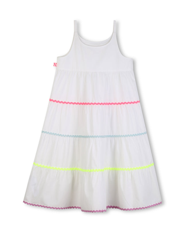 kids atelier billieblush White & Multicolor Trim Kids’ Dress